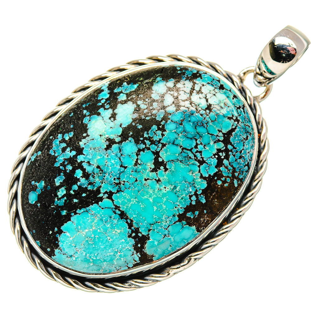 Tibetan Turquoise Pendants handcrafted by Ana Silver Co - PD36452 - Photo 2