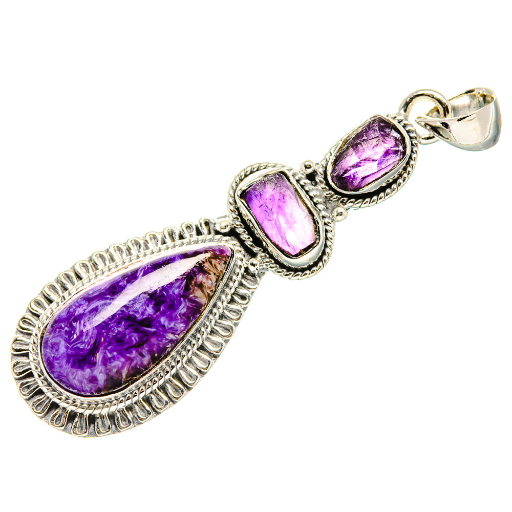 Charoite Pendants handcrafted by Ana Silver Co - PD36525 - Photo 2
