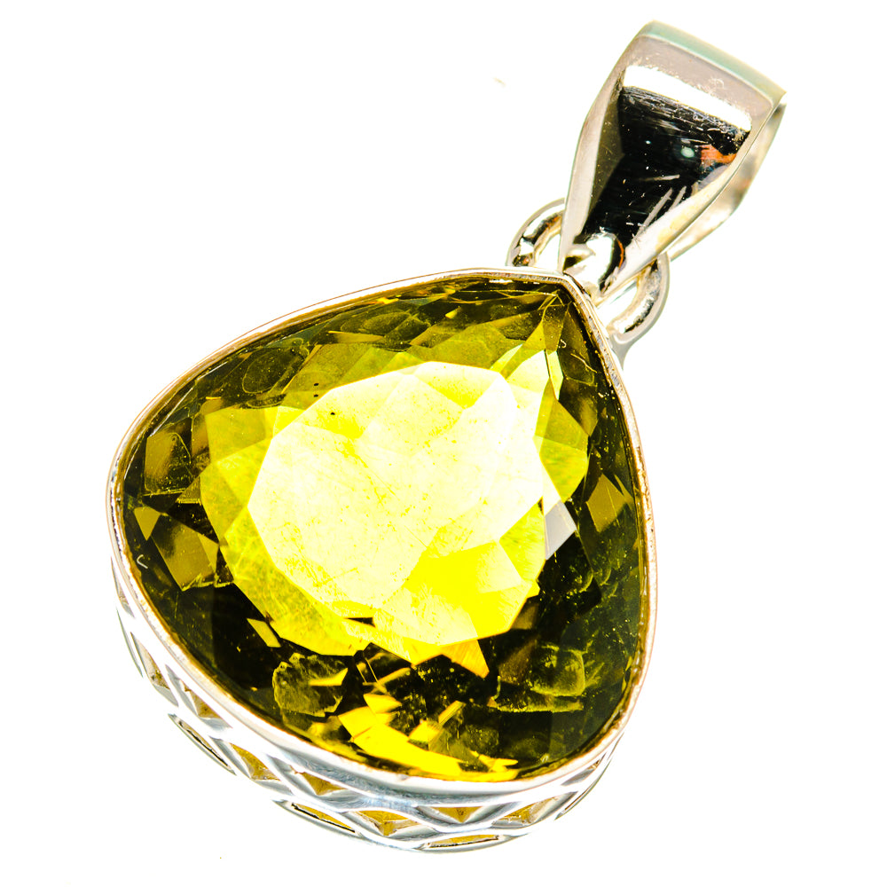 Olive Quartz Pendants handcrafted by Ana Silver Co - PD3924