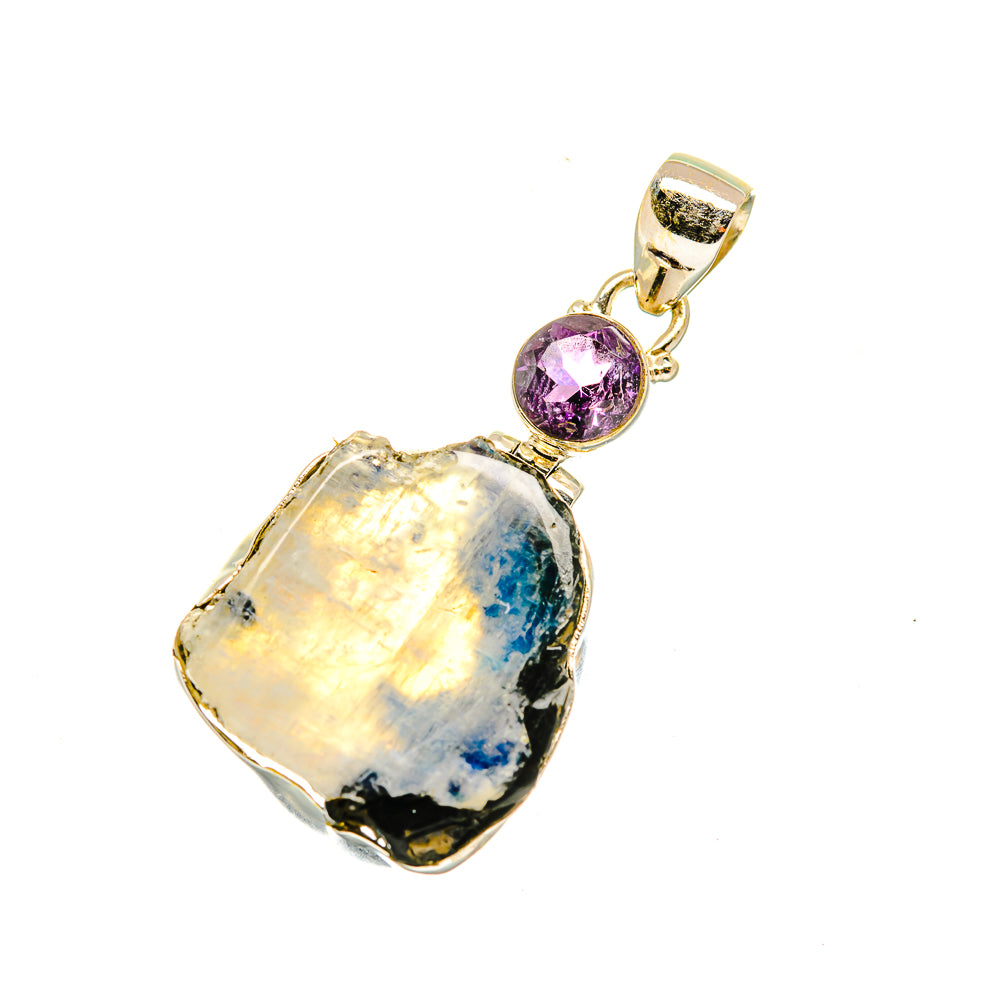 Rainbow Moonstone Pendants handcrafted by Ana Silver Co - PD4005