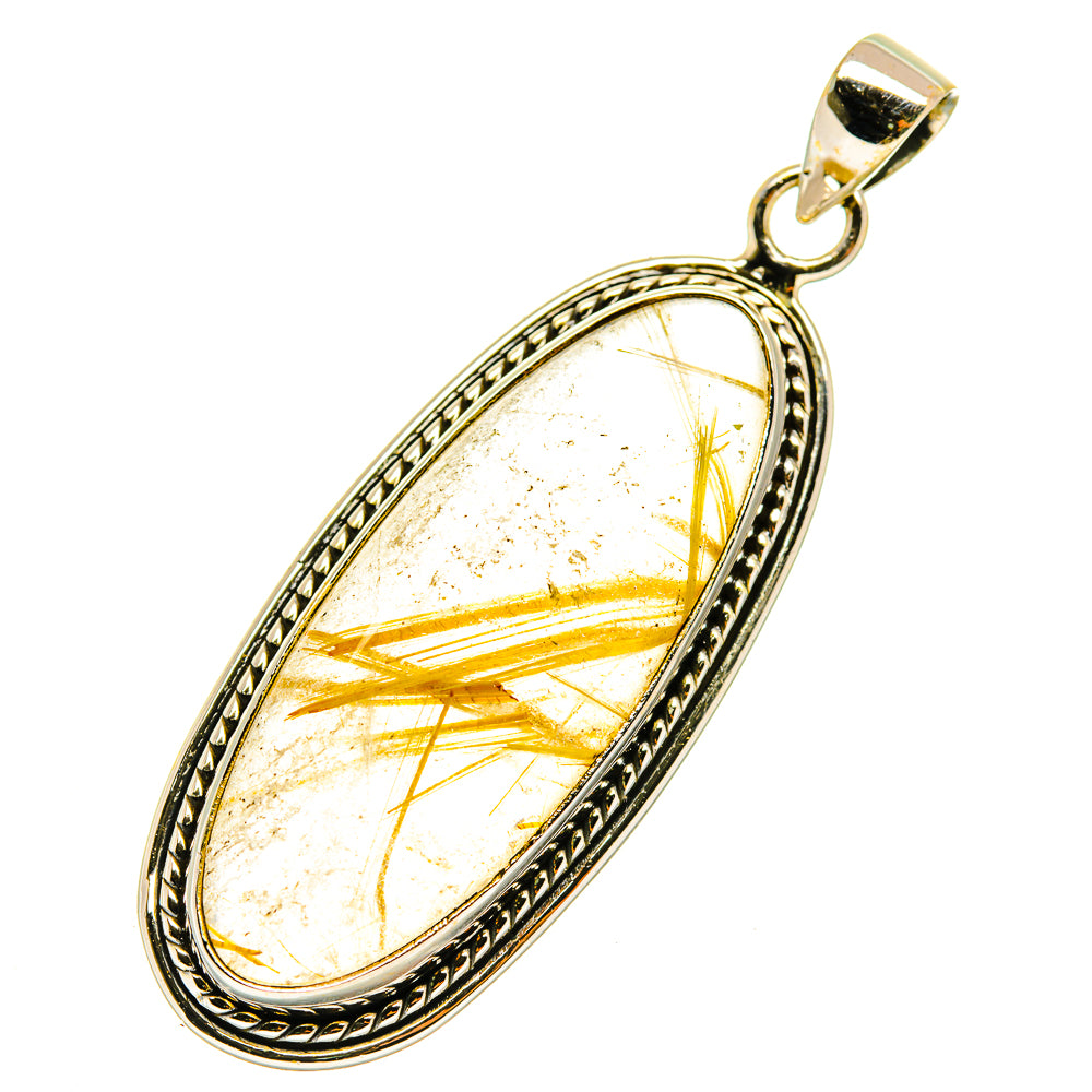 Rutilated Quartz Pendants handcrafted by Ana Silver Co - PD4035