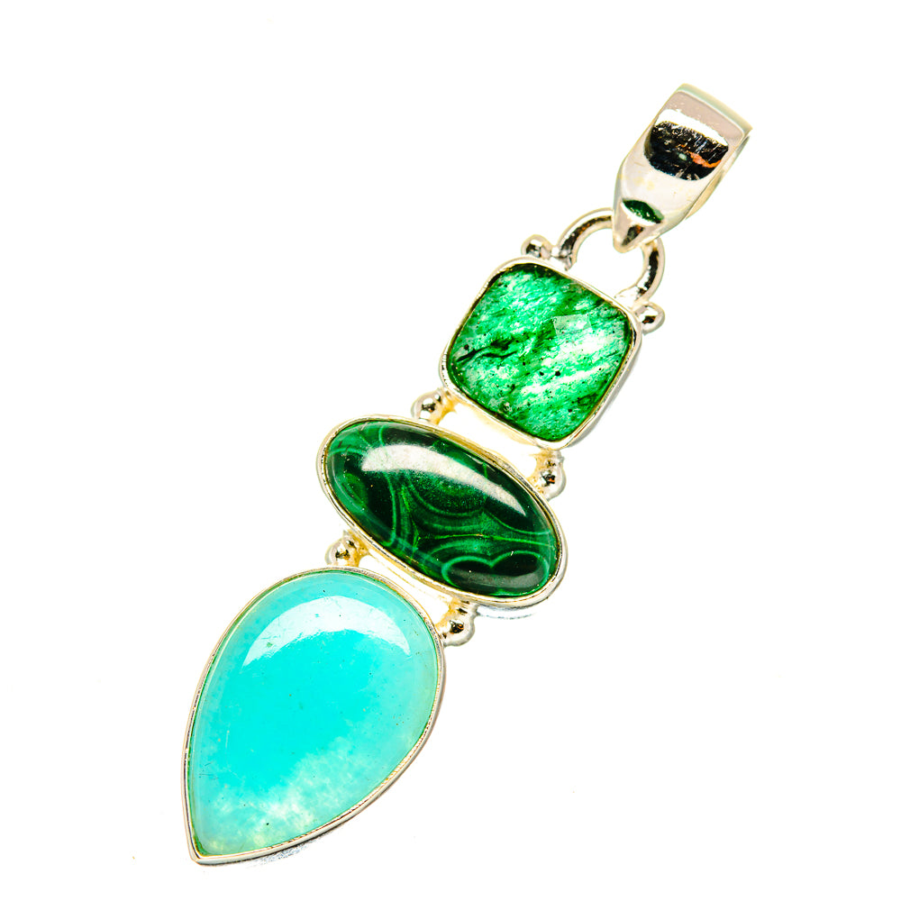 Peruvian Opal Pendants handcrafted by Ana Silver Co - PD4150