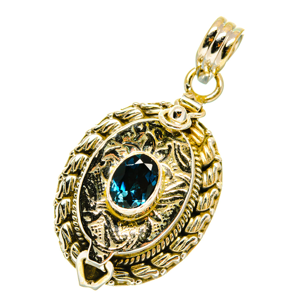 London Blue Topaz Pendants handcrafted by Ana Silver Co - PD4166