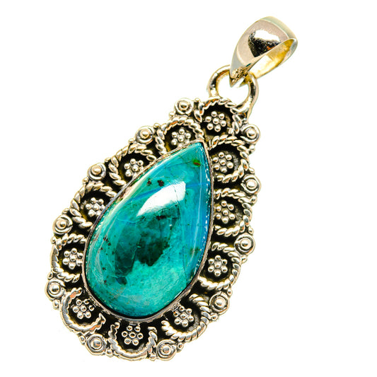 Chrysocolla Pendants handcrafted by Ana Silver Co - PD4183