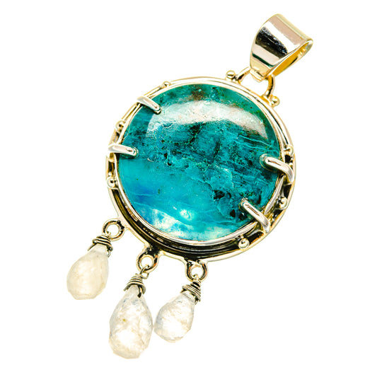 Chrysocolla Pendants handcrafted by Ana Silver Co - PD4185