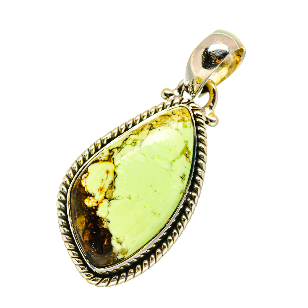 Lemon Chrysoprase Pendants handcrafted by Ana Silver Co - PD4200