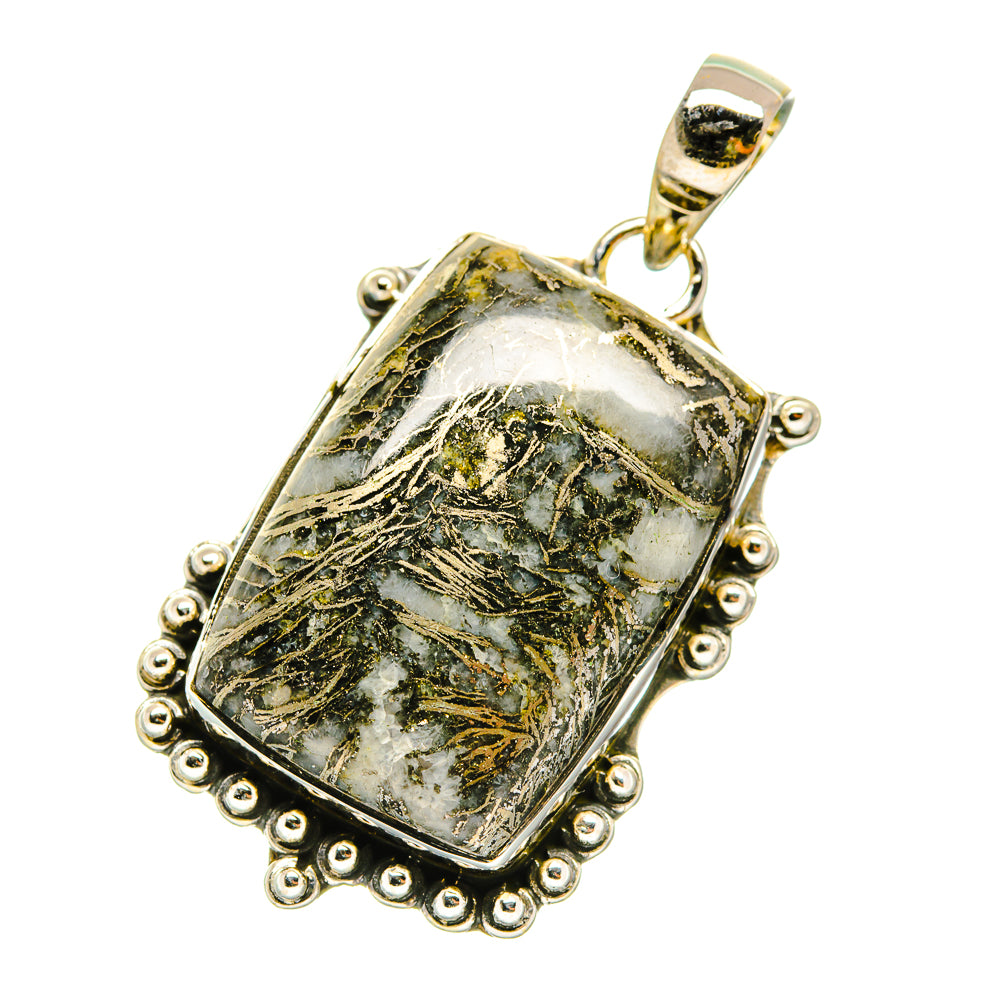 Pyrite Agate Pendants handcrafted by Ana Silver Co - PD4258