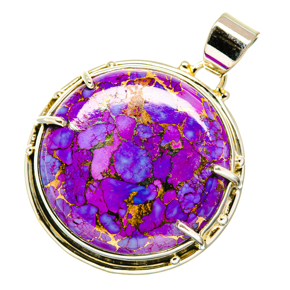 Purple Copper Composite Turquoise Pendants handcrafted by Ana Silver Co - PD4291