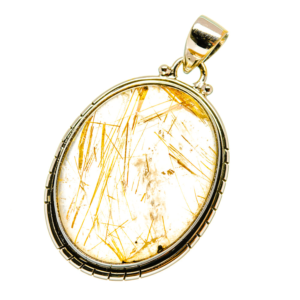 Rutilated Quartz Pendants handcrafted by Ana Silver Co - PD4366
