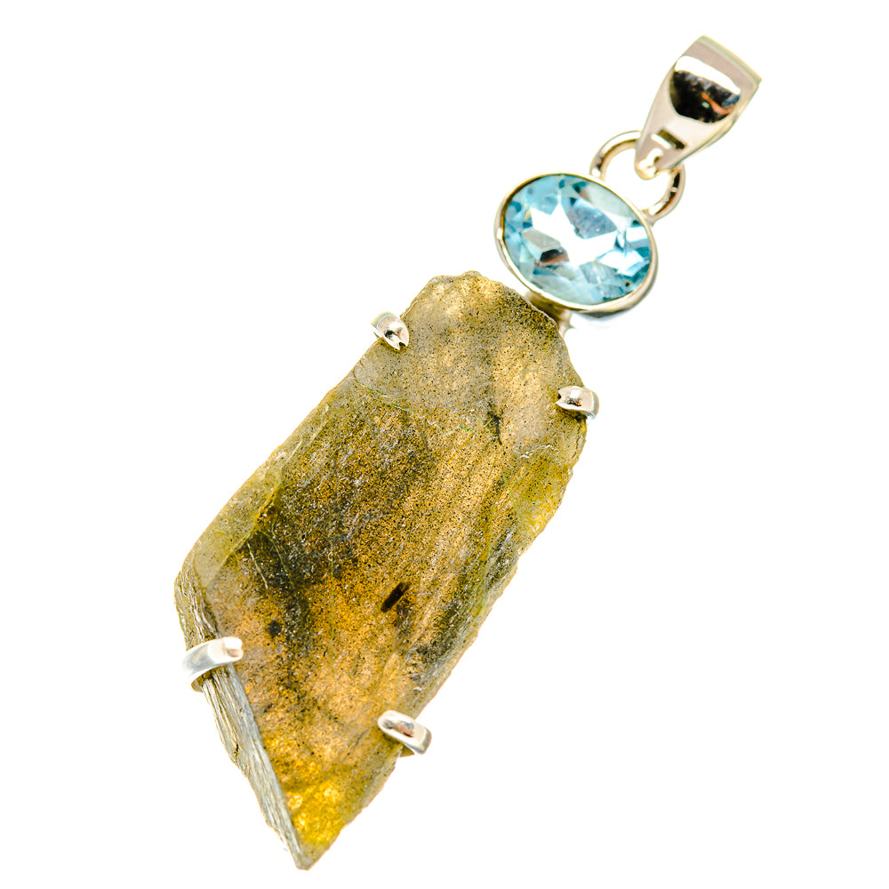 Labradorite, Blue Topaz Pendants handcrafted by Ana Silver Co - PD4401