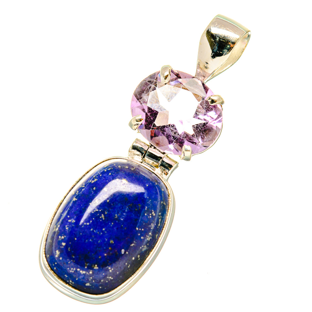 Lapis Lazuli, Amethyst Pendants handcrafted by Ana Silver Co - PD4429
