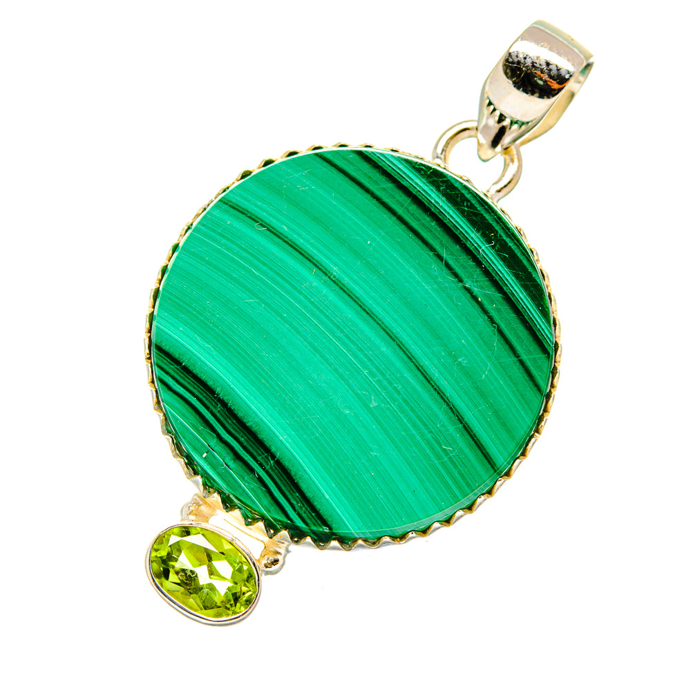 Malachite, Peridot Pendants handcrafted by Ana Silver Co - PD4446