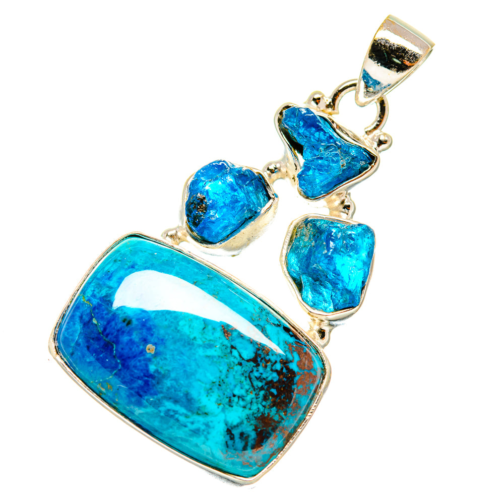 Shattuckite, Apatite Pendants handcrafted by Ana Silver Co - PD4456