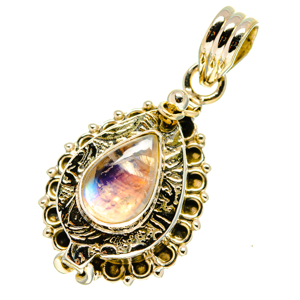 Rainbow Moonstone Pendants handcrafted by Ana Silver Co - PD759678