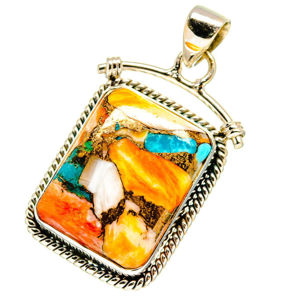 Blue Copper Composite Turquoise Pendants handcrafted by Ana Silver Co - PD759711
