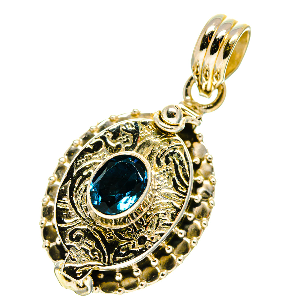 London Blue Topaz Pendants handcrafted by Ana Silver Co - PD759798