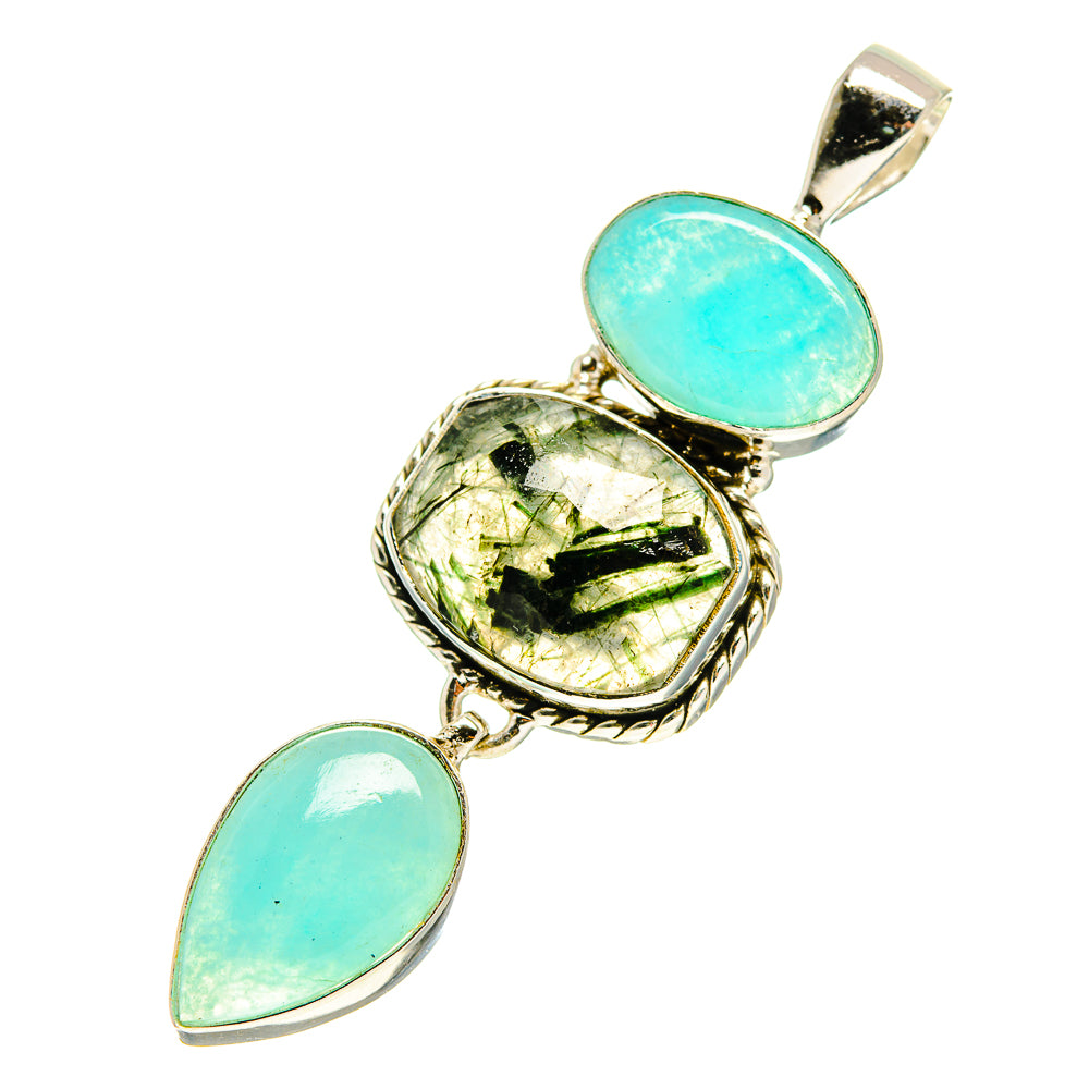 Tourmalinated Quartz Pendants handcrafted by Ana Silver Co - PD759878