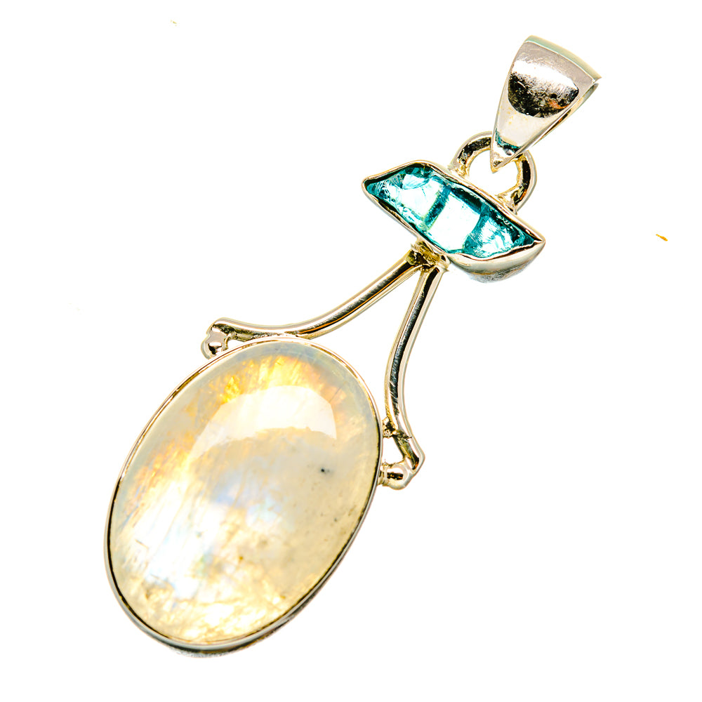 Rainbow Moonstone Pendants handcrafted by Ana Silver Co - PD4689