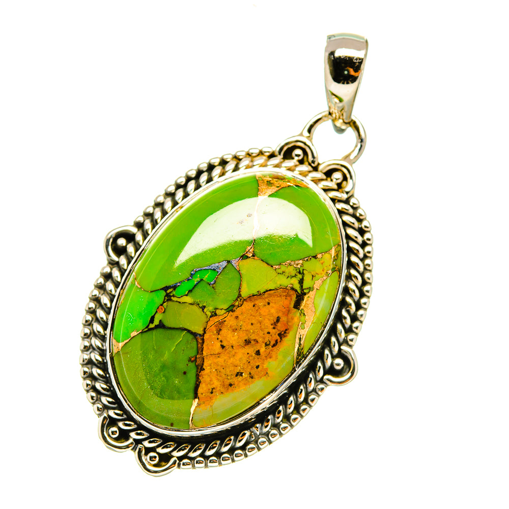 Green Copper Composite Turquoise Pendants handcrafted by Ana Silver Co - PD4708