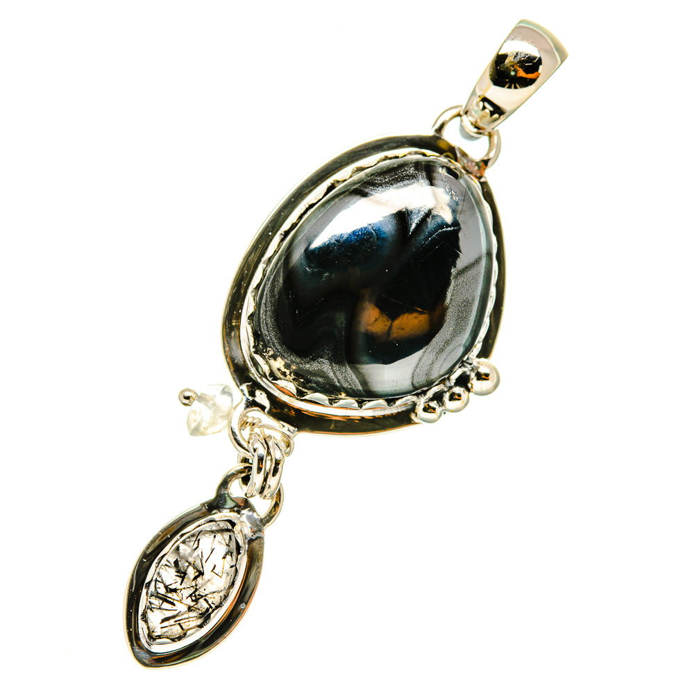 Psilomelane Pendants handcrafted by Ana Silver Co - PD4716