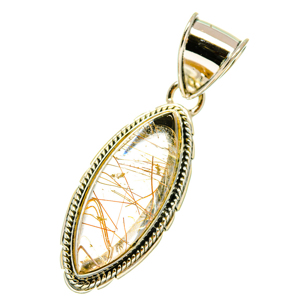 Rutilated Quartz Pendants handcrafted by Ana Silver Co - PD4718