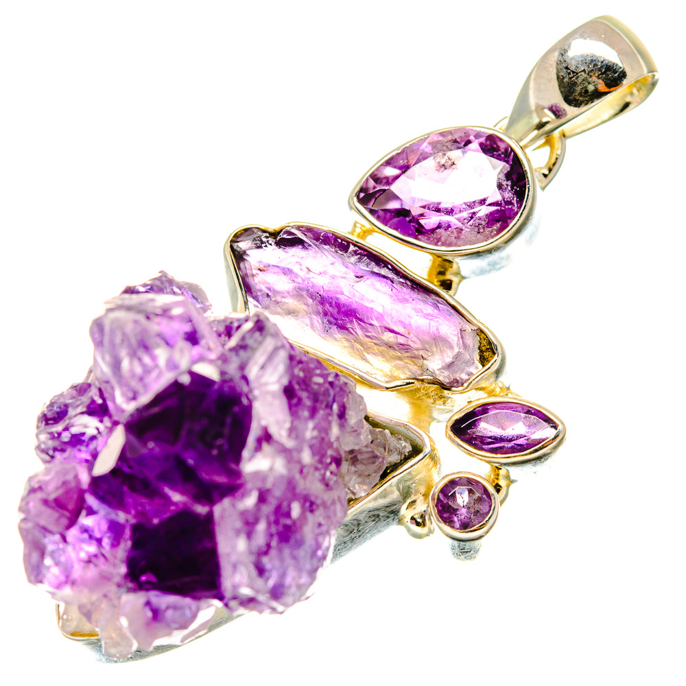 Amethyst Crystal Pendants handcrafted by Ana Silver Co - PD4796