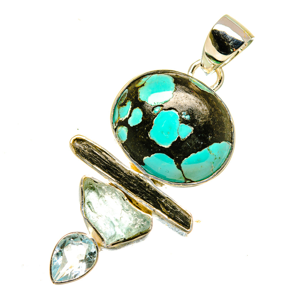 Tibetan Turquoise Pendants handcrafted by Ana Silver Co - PD4814