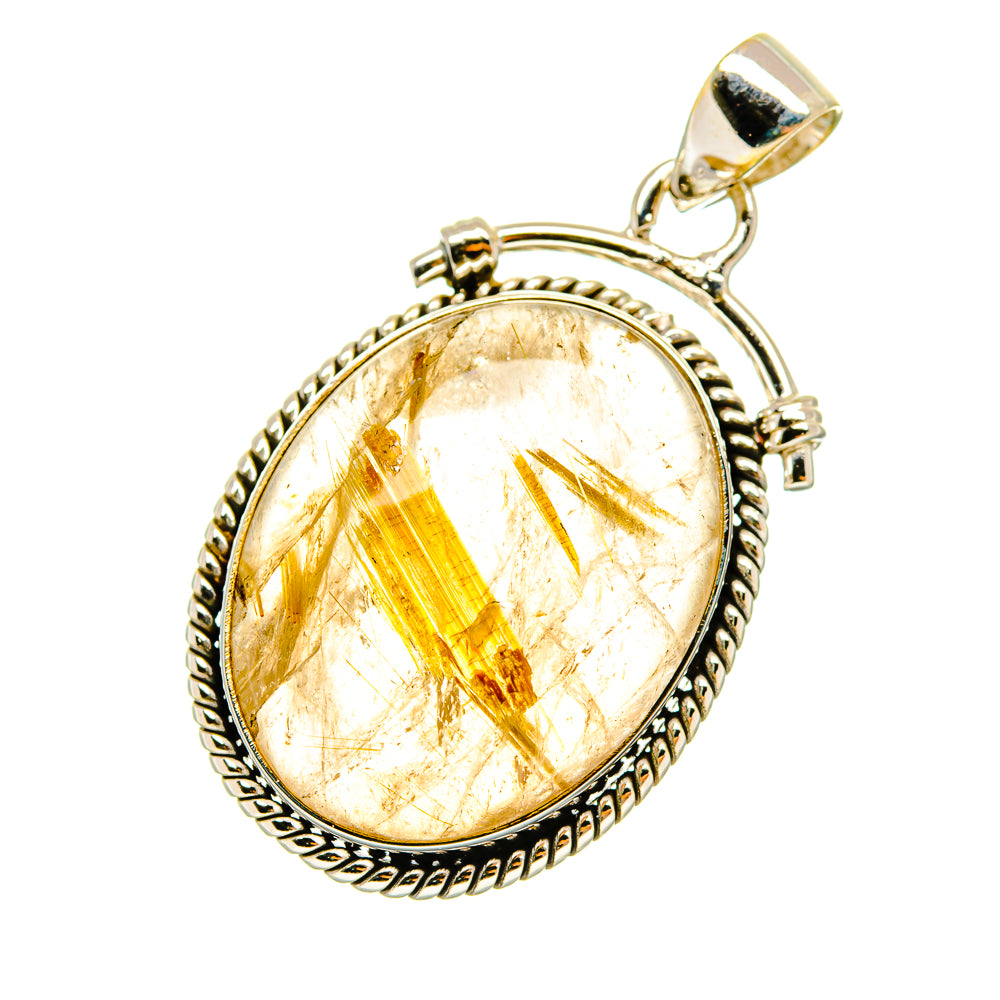 Rutilated Quartz Pendants handcrafted by Ana Silver Co - PD4859