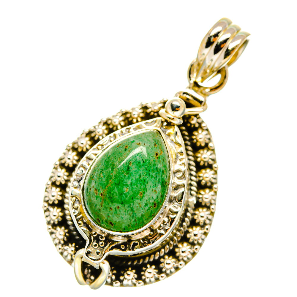 Green Aventurine Pendants handcrafted by Ana Silver Co - PD4915