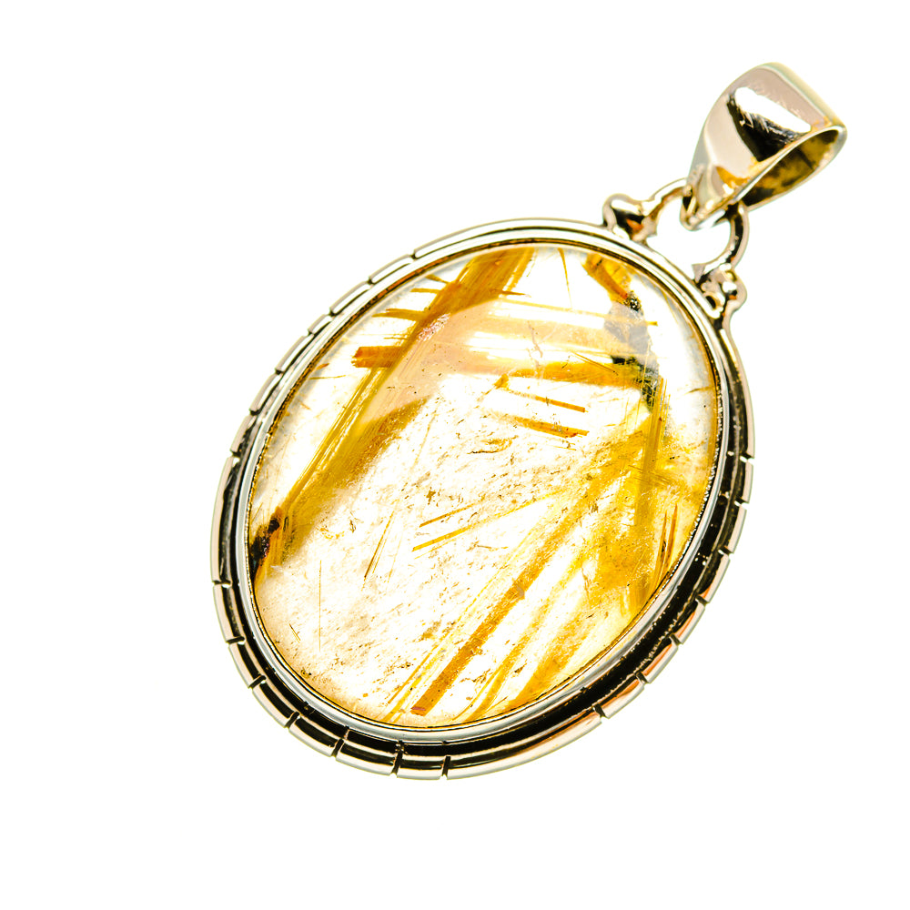 Rutilated Quartz Pendants handcrafted by Ana Silver Co - PD5013