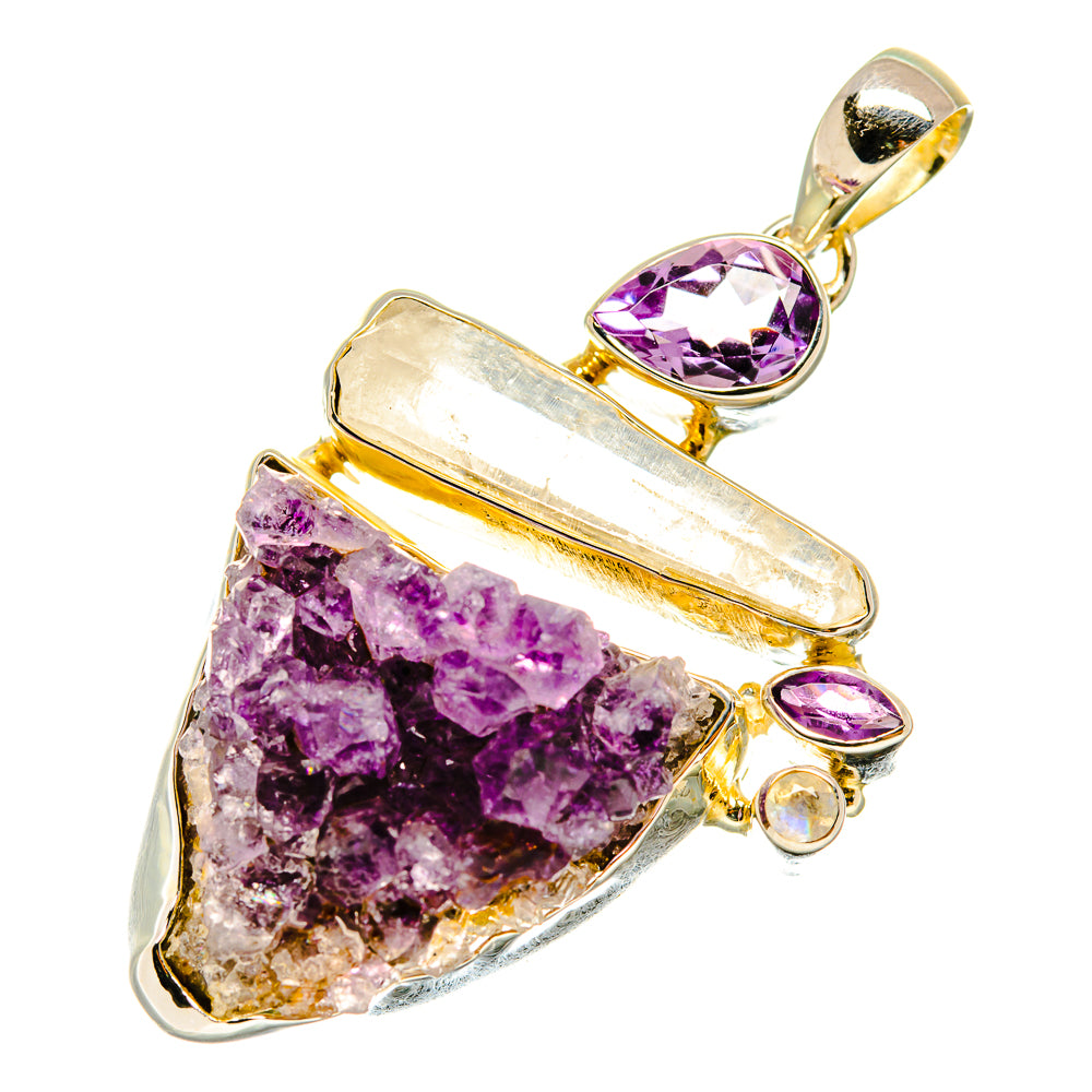 Amethyst Crystal Pendants handcrafted by Ana Silver Co - PD5023