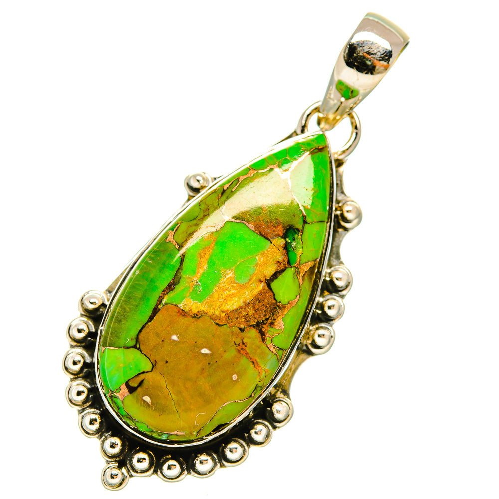 Green Copper Composite Turquoise Pendants handcrafted by Ana Silver Co - PD5044