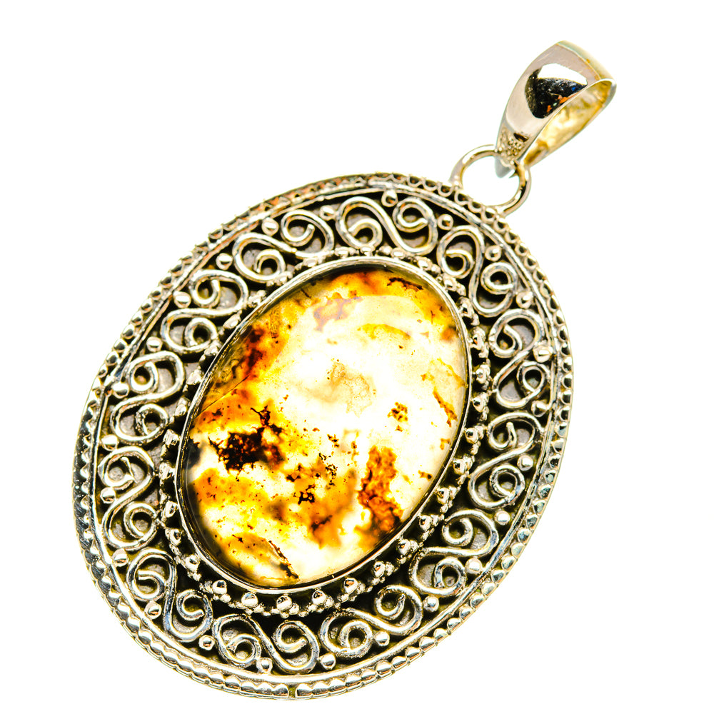 Plume Agate Pendants handcrafted by Ana Silver Co - PD5146