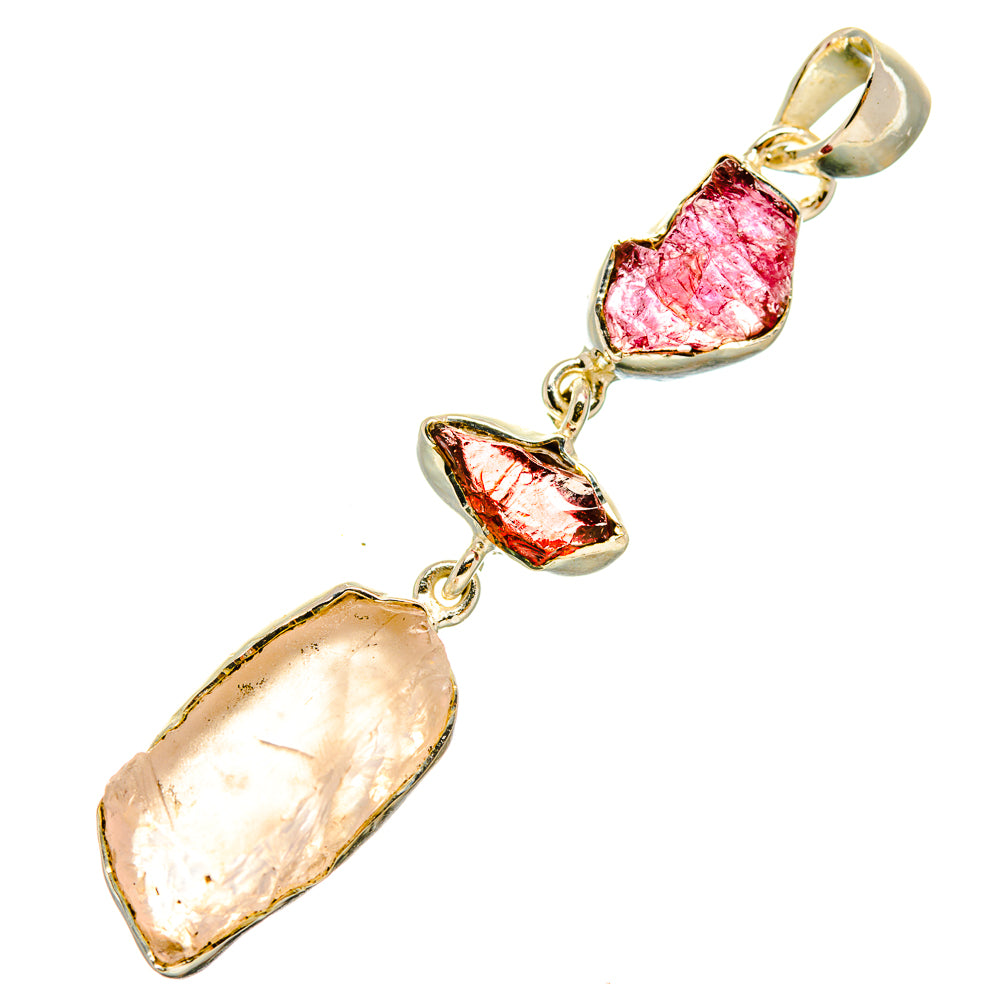 Rose Quartz Pendants handcrafted by Ana Silver Co - PD5152