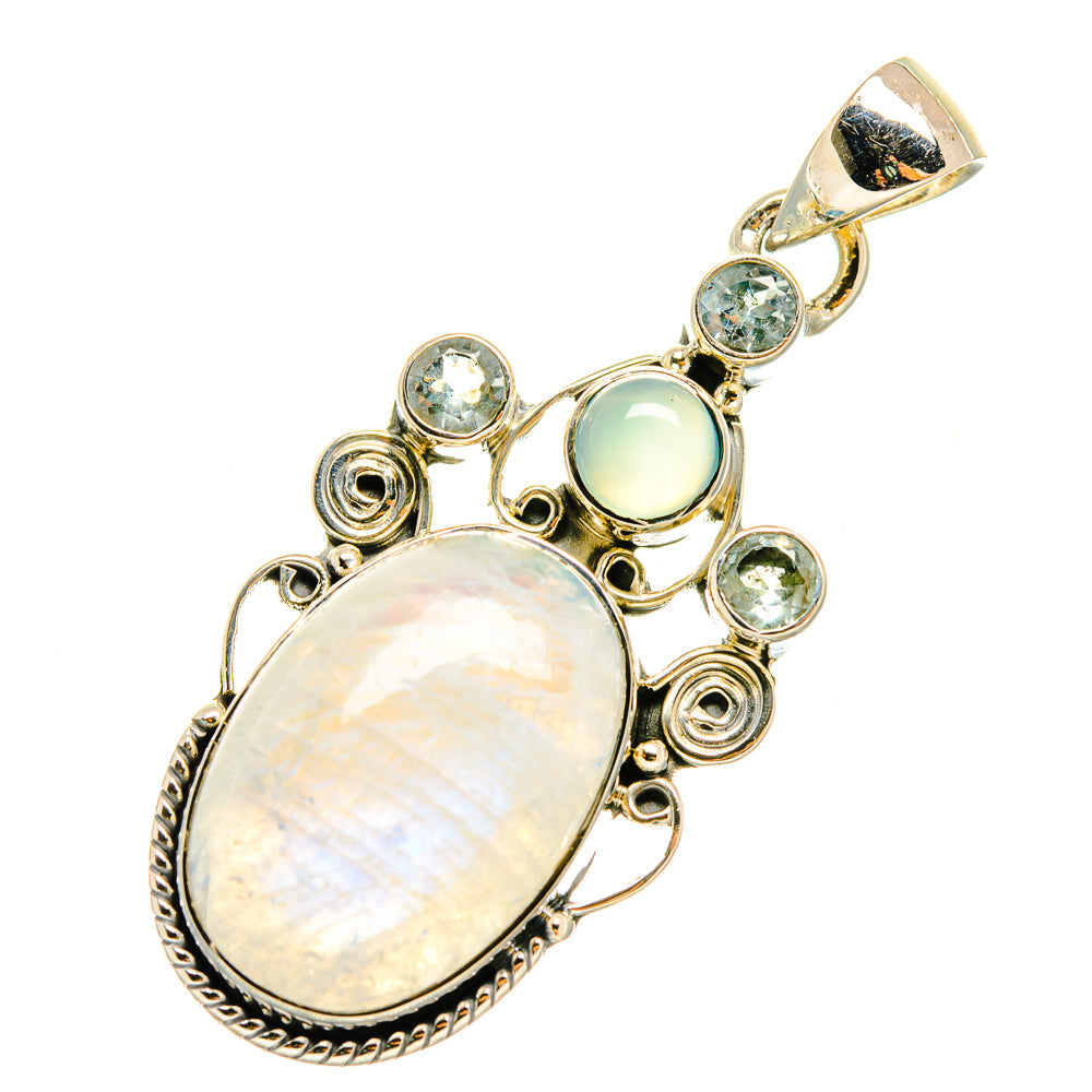 Rainbow Moonstone Pendants handcrafted by Ana Silver Co - PD5181