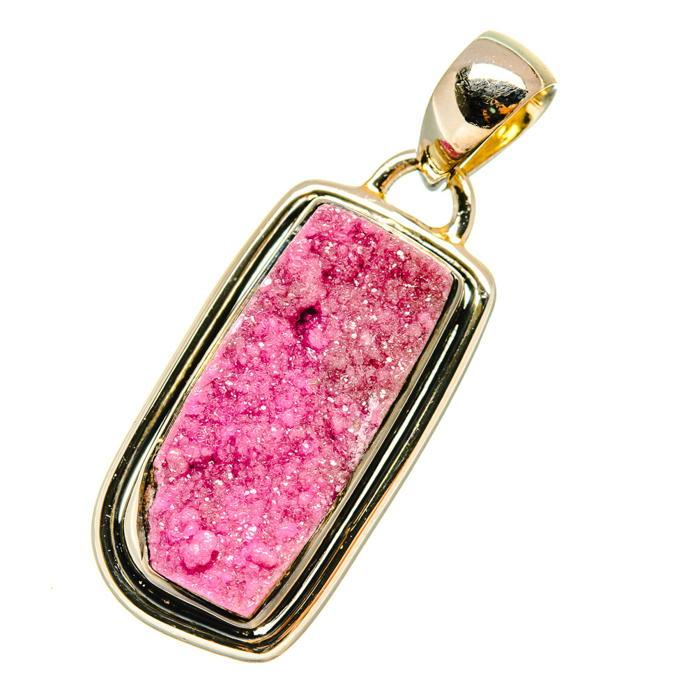 Cobalto Calcite Druzy Pendants handcrafted by Ana Silver Co - PD5219