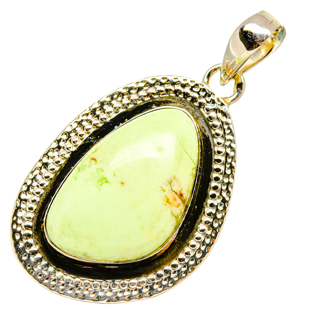 Lemon Chrysoprase Pendants handcrafted by Ana Silver Co - PD5232