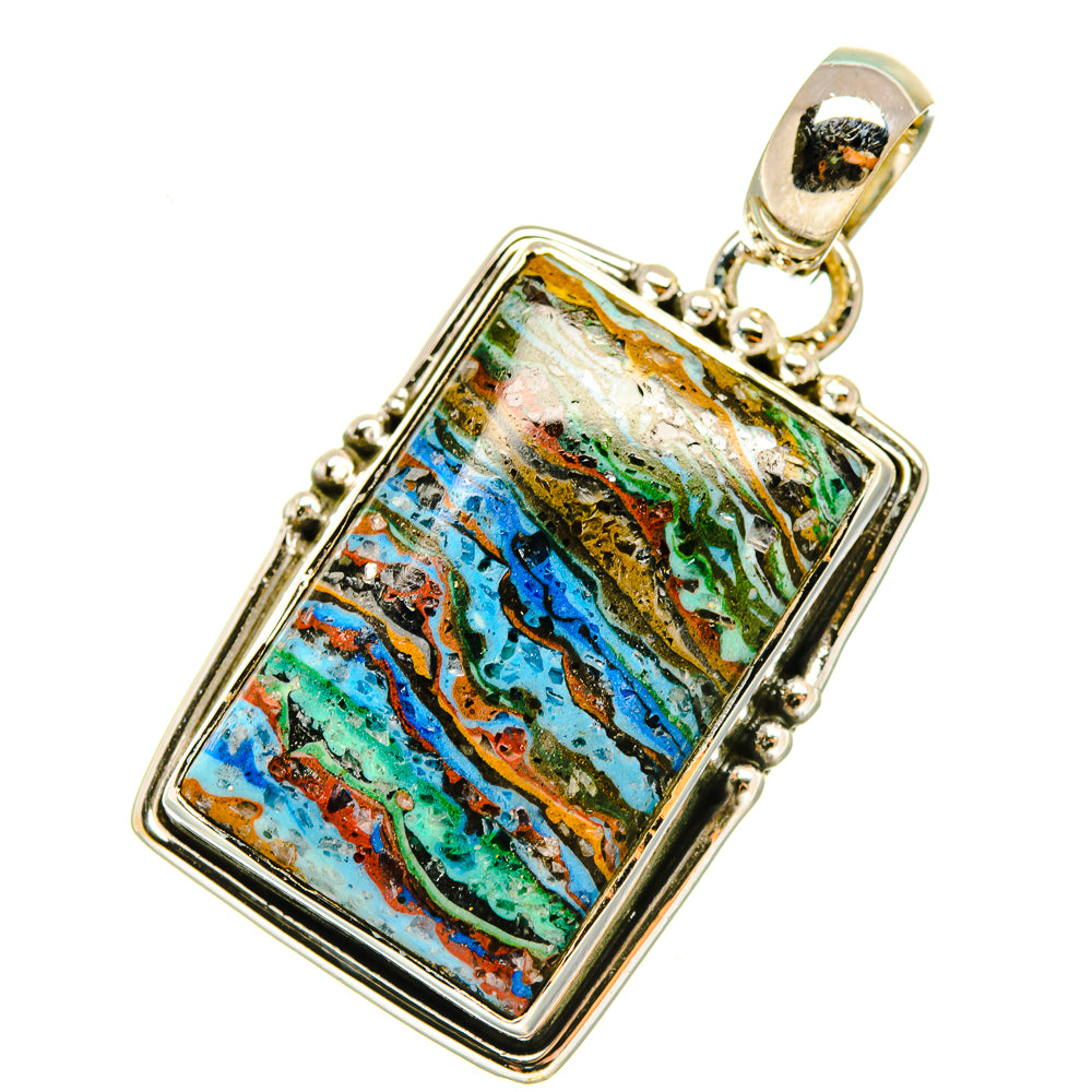 Rainbow Calsilica Pendants handcrafted by Ana Silver Co - PD5245