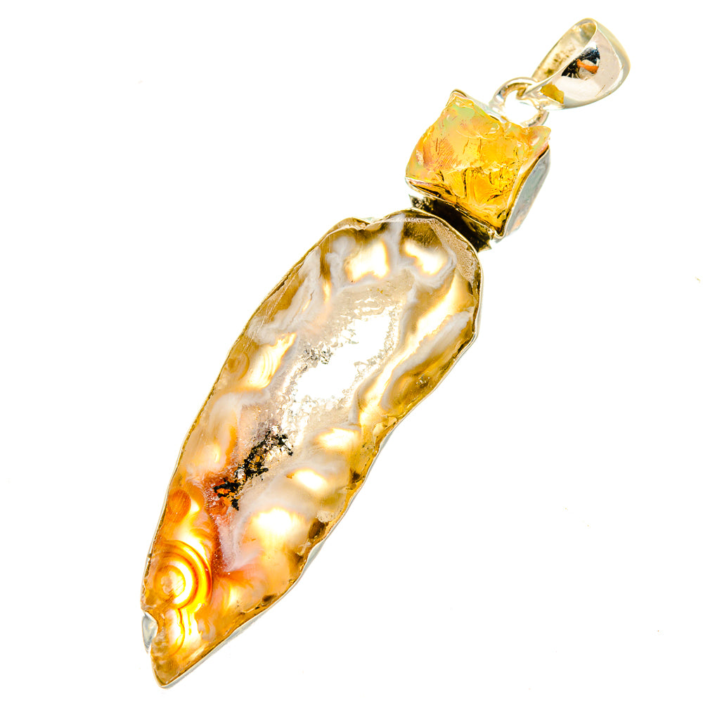 Coconut Geode Druzy Pendants handcrafted by Ana Silver Co - PD5360