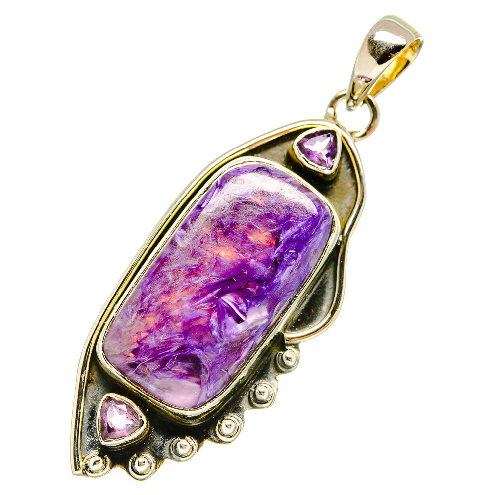 Charoite Pendants handcrafted by Ana Silver Co - PD5414