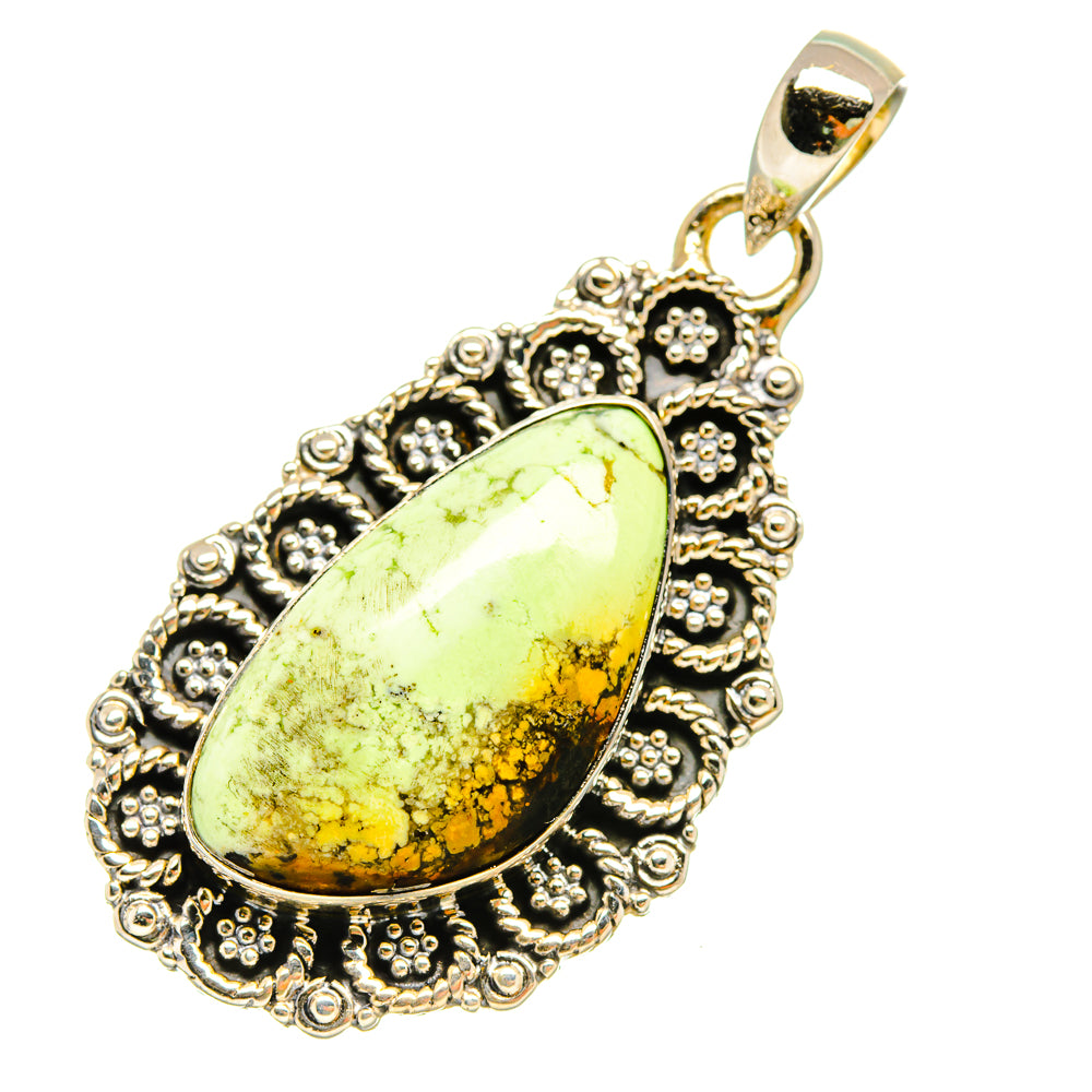 Lemon Chrysoprase Pendants handcrafted by Ana Silver Co - PD5429