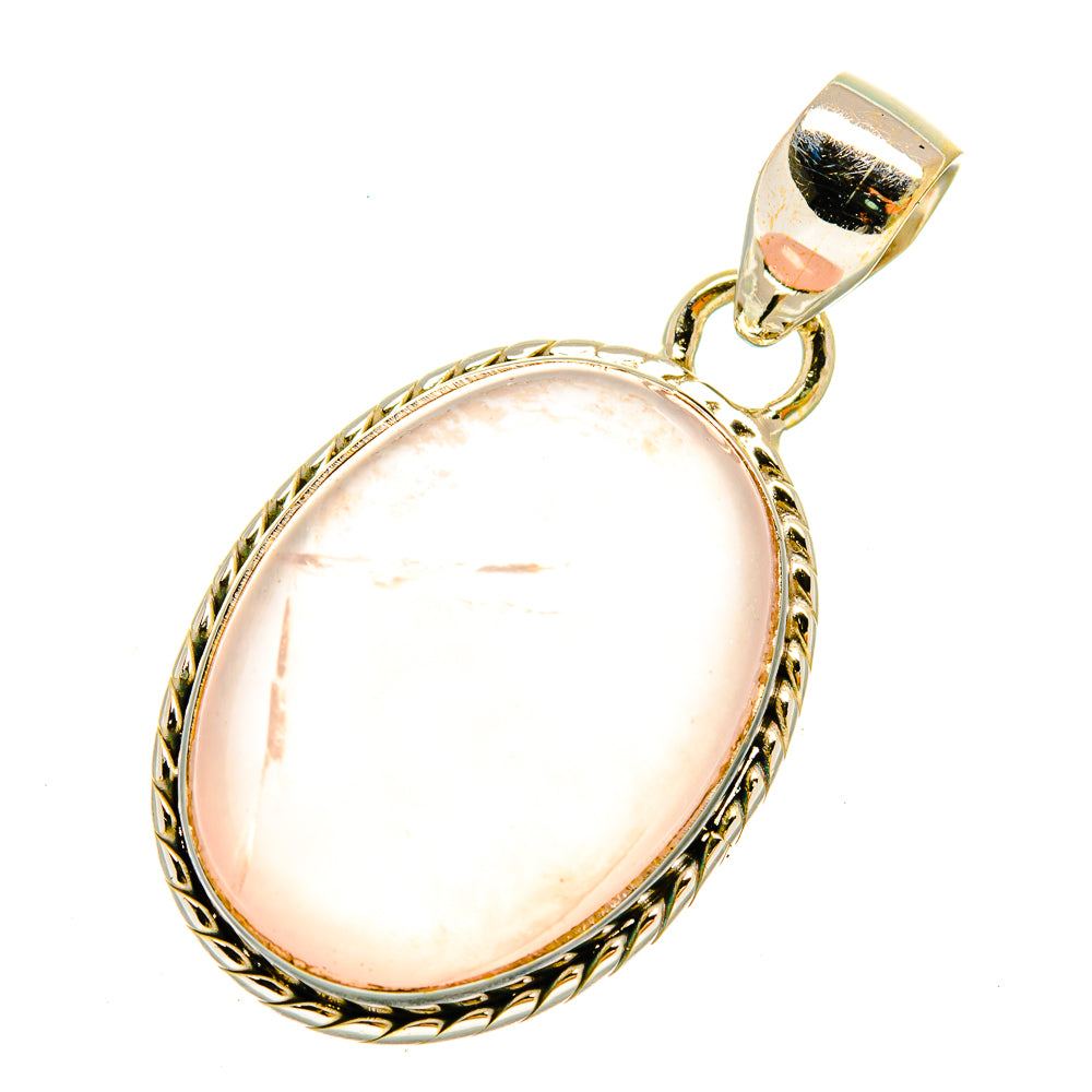 Rose Quartz Pendants handcrafted by Ana Silver Co - PD5477