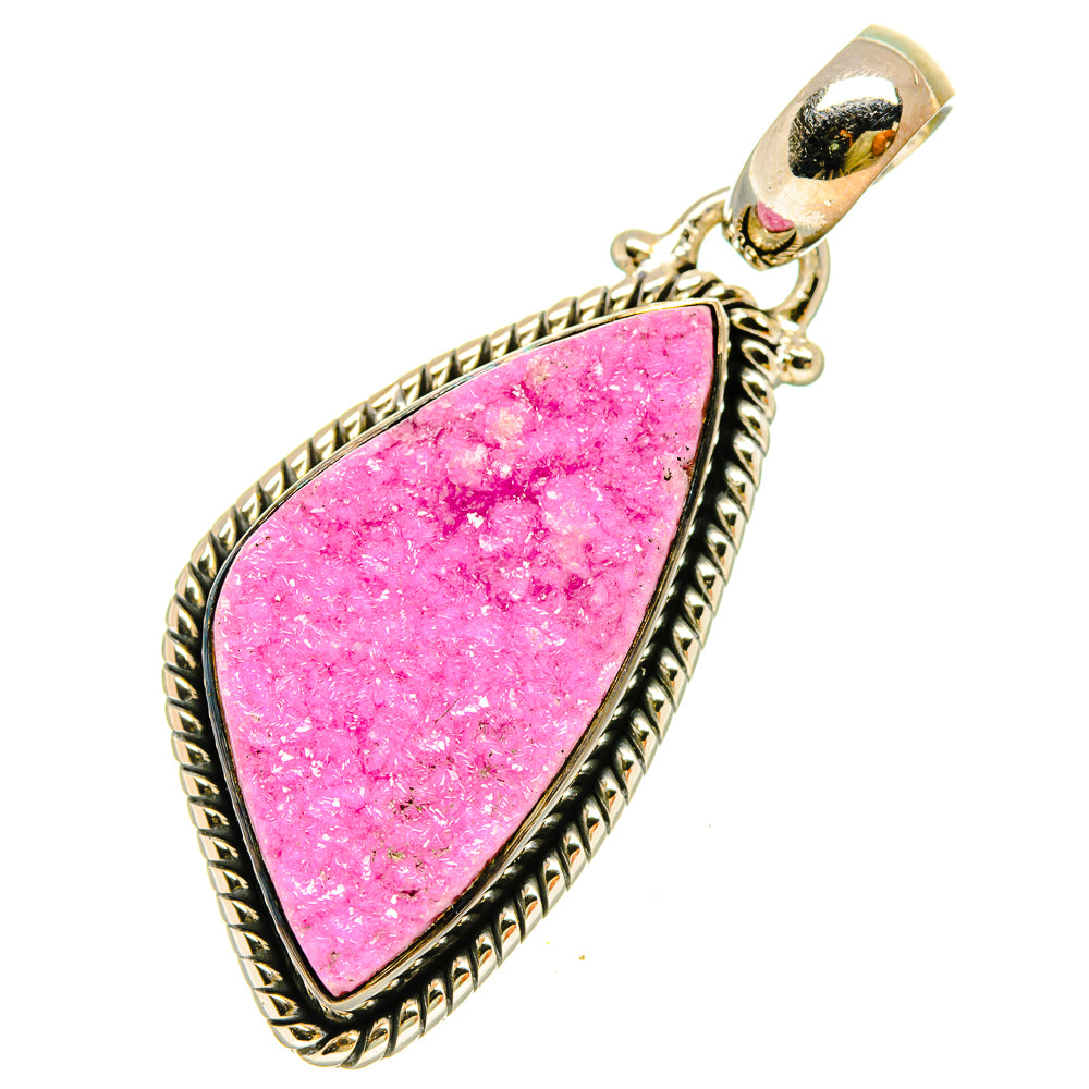 Cobalto Calcite Druzy Pendants handcrafted by Ana Silver Co - PD5486