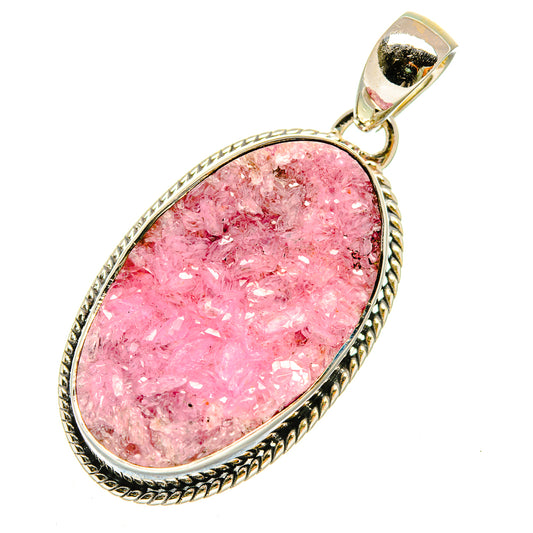 Cobalto Calcite Druzy Pendants handcrafted by Ana Silver Co - PD5492