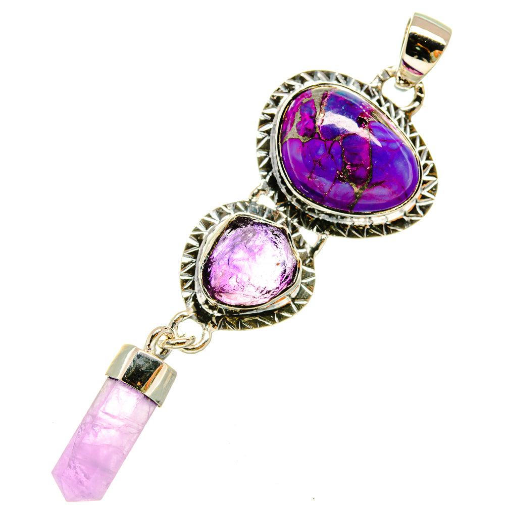 Purple Copper Composite Turquoise Pendants handcrafted by Ana Silver Co - PD5541
