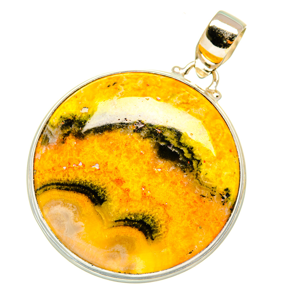 Bumble Bee Jasper Pendants handcrafted by Ana Silver Co - PD5571