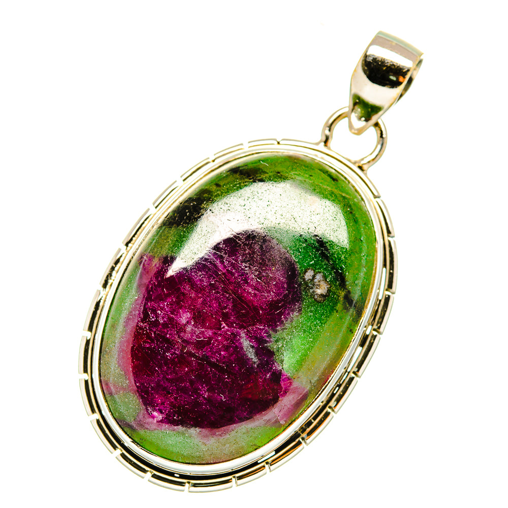 Ruby Zoisite Pendants handcrafted by Ana Silver Co - PD5576