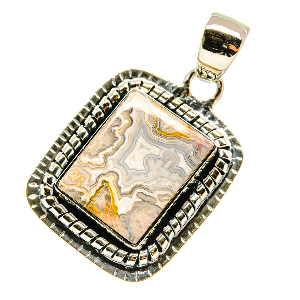 Laguna Lace Agate Pendants handcrafted by Ana Silver Co - PD5580