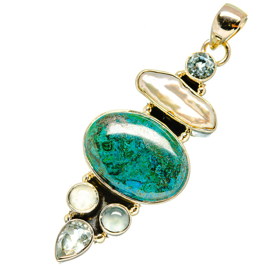Chrysocolla Pendants handcrafted by Ana Silver Co - PD5594
