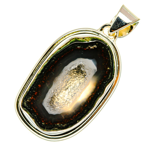 Coconut Geode Druzy Pendants handcrafted by Ana Silver Co - PD5643
